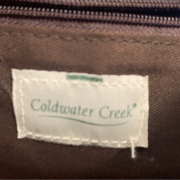 Coldwater Creek Brown and Dark Brown Woven Tote - Picture 3 of 9